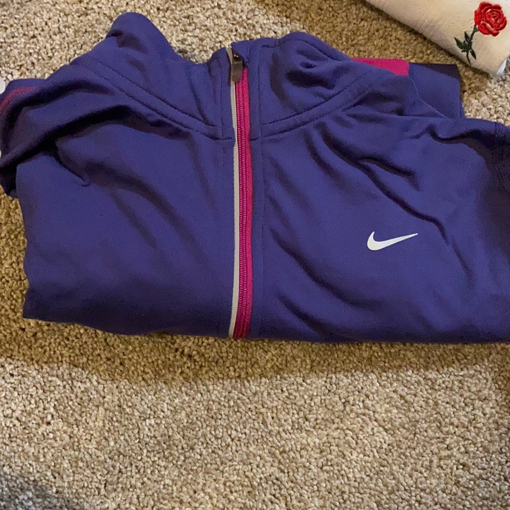Nike purple long sleeves quarter zip